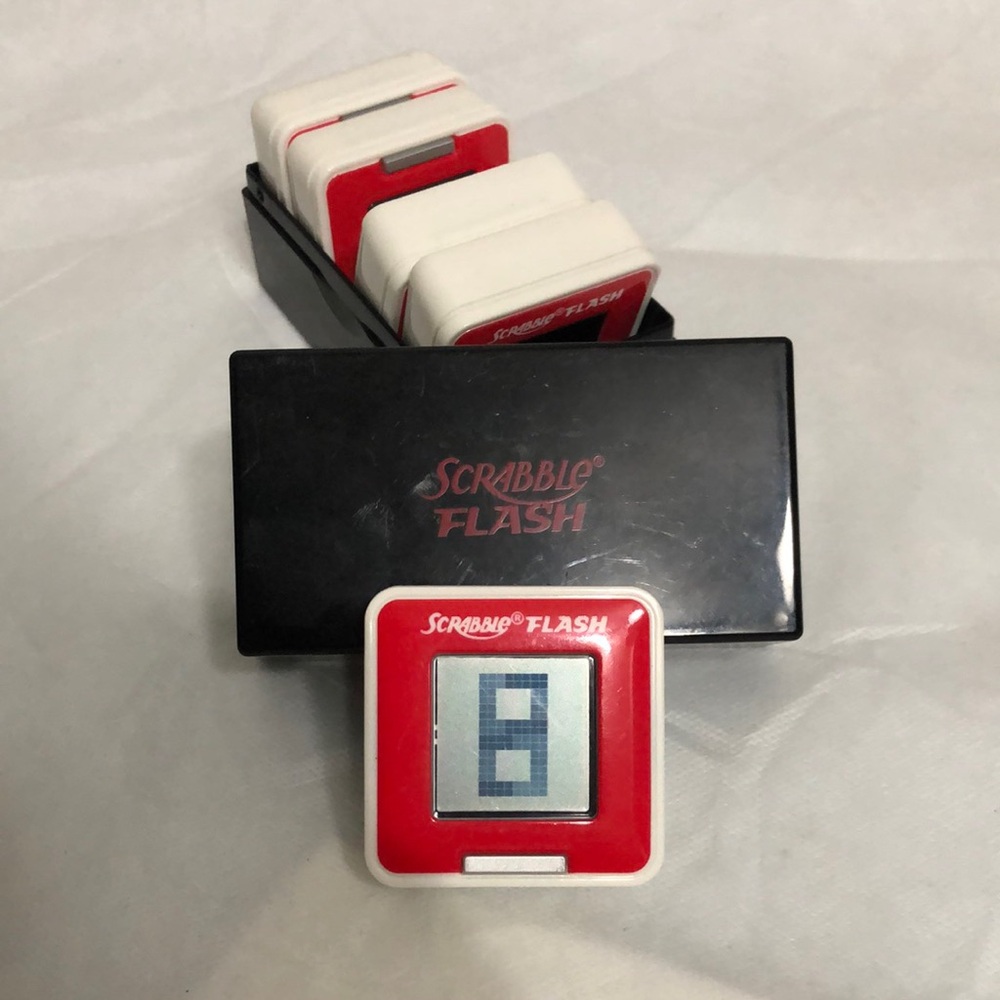 Scrabble Flash Electronic Tile Game - Red and White